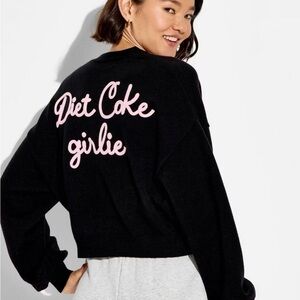 Diet Coke Black Sweater Cardigan